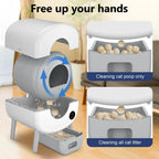 Smart Self Cleaning Cat Litter Box, Large Capacity Automatic