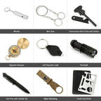 14 in 1 Outdoor Emergency Survival Safety Gear Kit Camping Tactical Tools SOS EDC Case