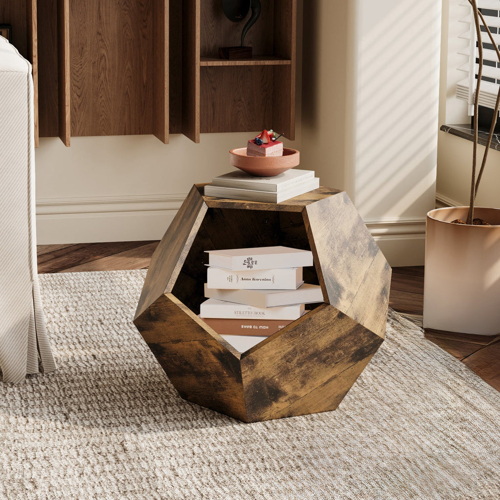 25.98'' Modern Pet Furniture Cat Kennel Side Table Multi-Purpose Furniture Antique Wood