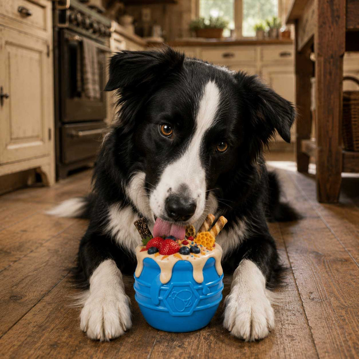 Honey Pot Dog eCup Treat Dispenser | Durable PUP-X Rubber Enrichment Toy
