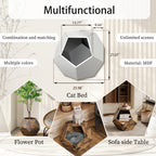 25.98'' Modern Pet Furniture Cat Kennel Side Table Multi-Purpose Furniture Antique Wood