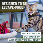 Cat Harness Escape Proof Adjustable Leash Set Reflective Walking Vest
