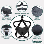 Cat Harness Escape Proof Adjustable Leash Set Reflective Walking Vest