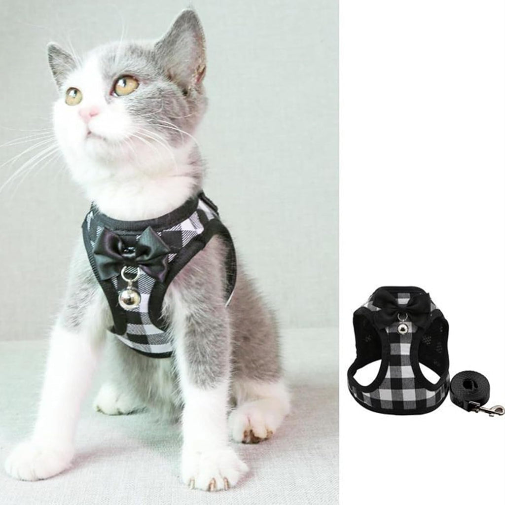 Cat Harness Leash Set Breathable Adjustable Mesh Vest