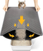 Cat Litter Mat –Waterproof & Urine Proof, Scatter Control, Easy Clean, Washable, BPA-Free