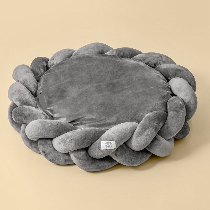 Pet kennel Fried Dough Twists round universal mat detachable cat kennel dog kennel