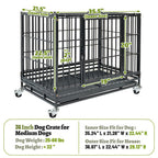 37" Stackable Heavy Duty Dog Kennel 371D04