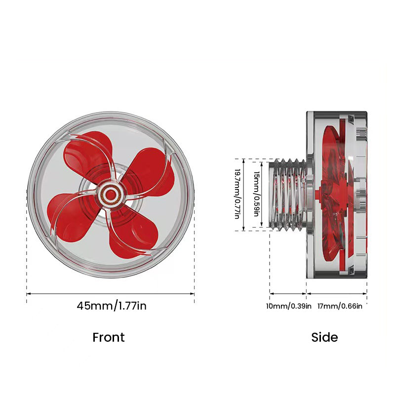 4-Blade Auto-Rotating Fan Kit for Fish Tank Outlet - Accessories, Aquarium Filter Screen