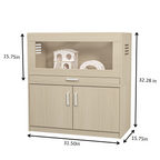Squirrel Cage, Wood w/ Independent Storage Cabinet Easy View Acrylic Panels