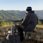 Folding Camping Stool 360° Swivel Hunting Chair with Anti-Sink Feet