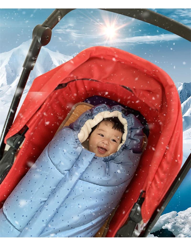 Newborn Warm Baby Sleeping Bag For Stroller Thickening Dual-use  For Baby Kids