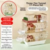3-Story Hamster Mansion Large Transparent Habitat Full Ventilation Deep Base Natural