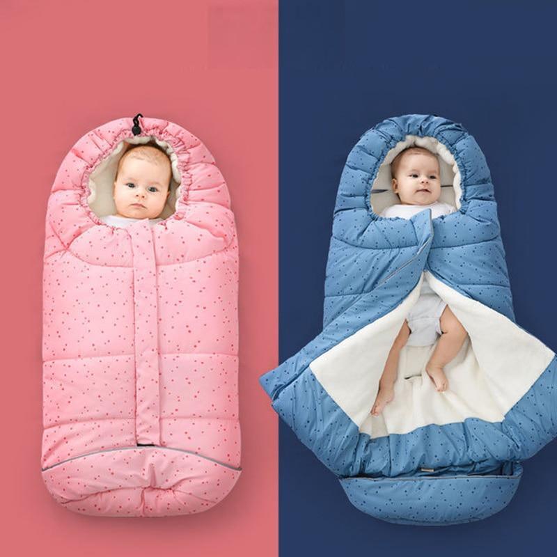 Newborn Warm Baby Sleeping Bag For Stroller Thickening Dual-use  For Baby Kids