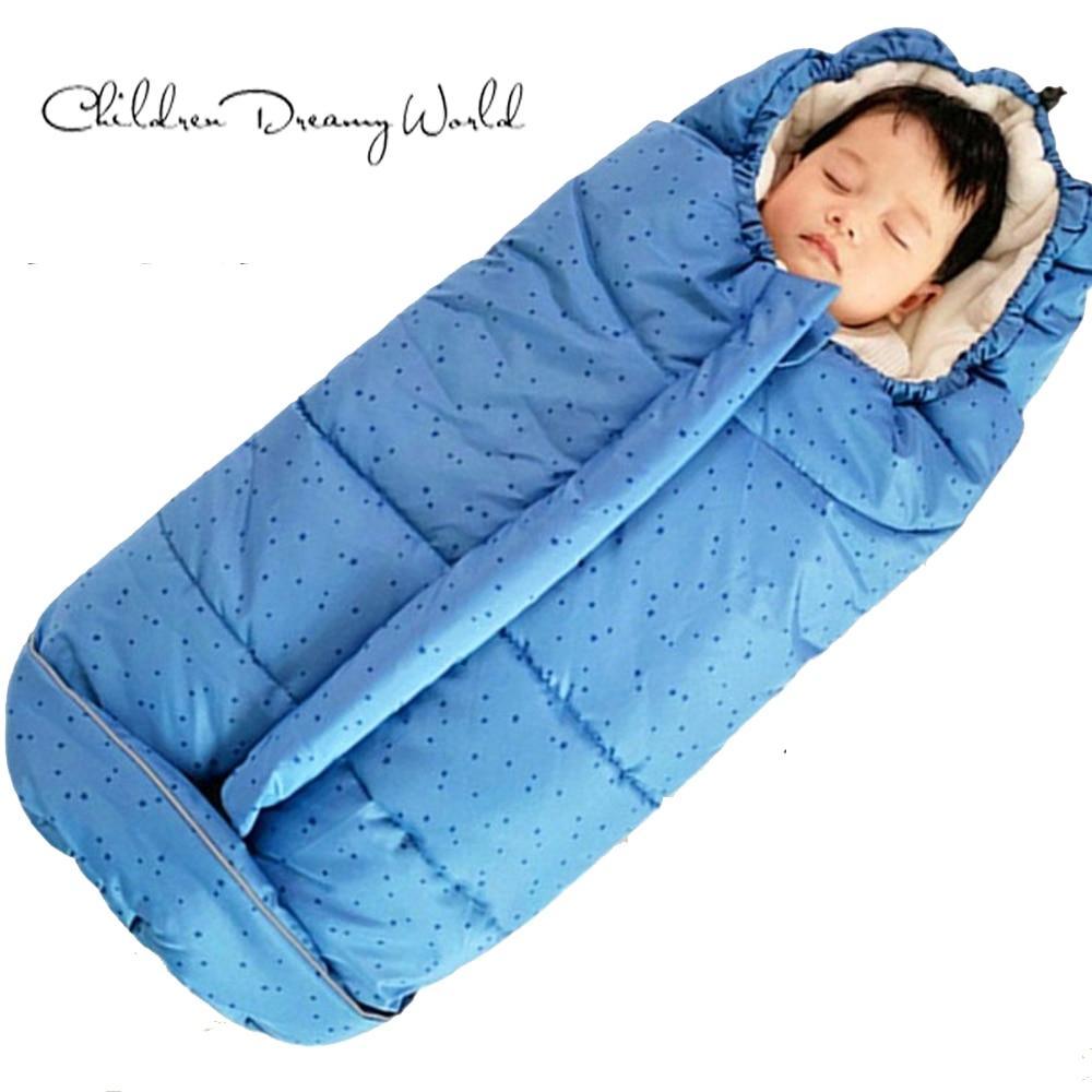 Newborn Warm Baby Sleeping Bag For Stroller Thickening Dual-use  For Baby Kids