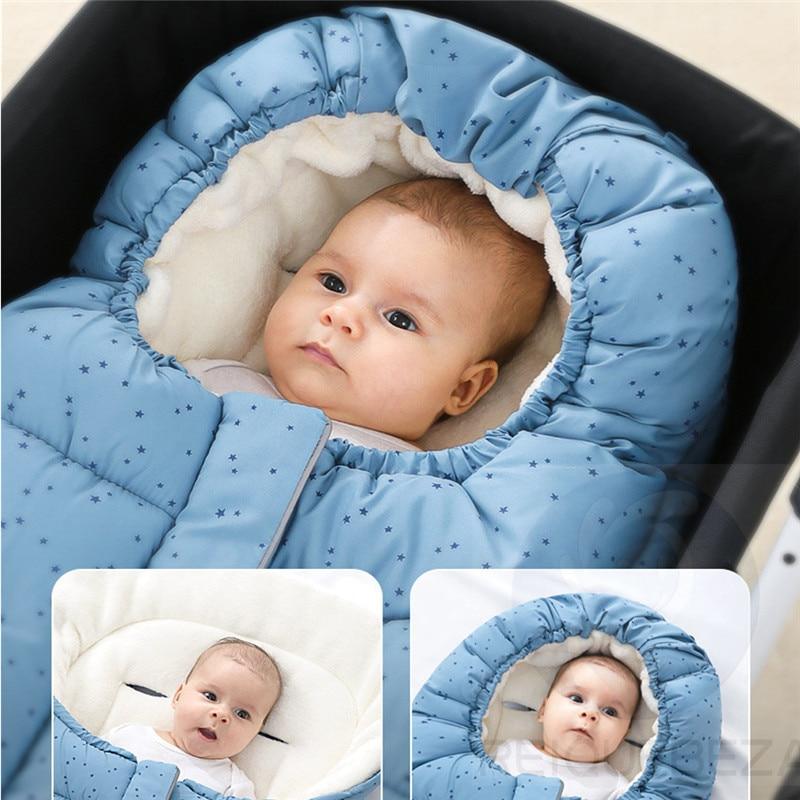 Newborn Warm Baby Sleeping Bag For Stroller Thickening Dual-use  For Baby Kids