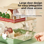 3-Story Hamster Mansion Large Transparent Habitat Full Ventilation Deep Base Natural