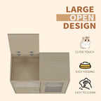 Hamster Cage, Small Animal for Chinchilla/Rat, 4-Tier Guinea Pig Cage Wood w/ Windows