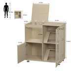 Hamster Cage, Small Animal for Chinchilla/Rat, 4-Tier Guinea Pig Cage Wood w/ Windows