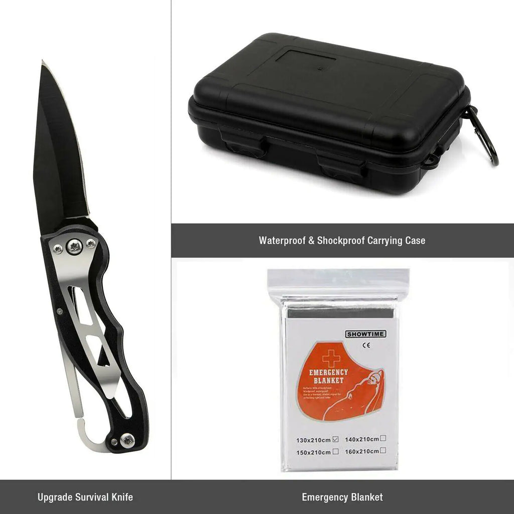 14 in 1 Outdoor Emergency Survival Safety Gear Kit Camping Tactical Tools SOS EDC Case