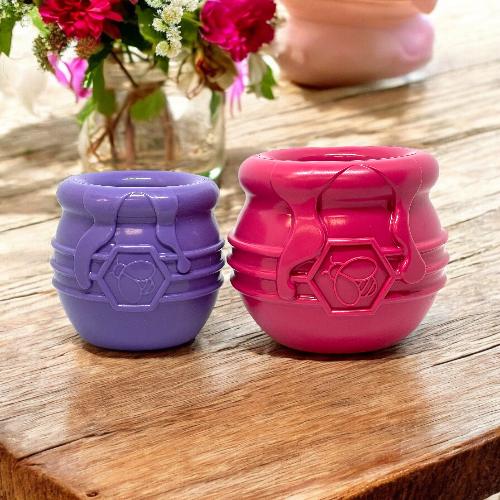 Honey Pot Dog eCup Treat Dispenser | Durable PUP-X Rubber Enrichment Toy