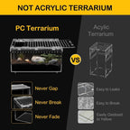 Reptile PC Terrarium Starter Kit Enclosure for Spiders, Geckos & Insects