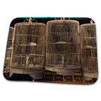 Dish Drying Mat - Bird cages at Ngasem Traditional Bird Market, Yogyakarta, Indonesia Birds