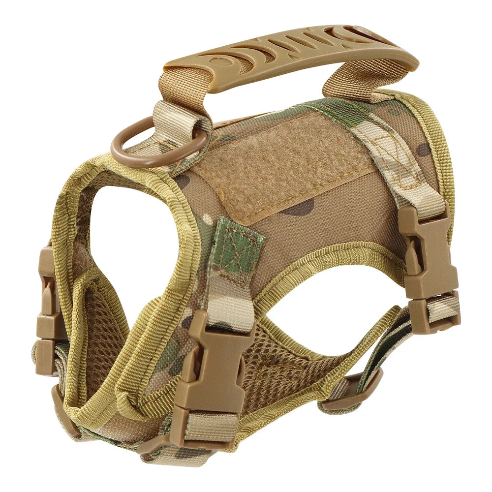 Tactical Puppy Harness Leash Set – Adjustable Military-Style Vest for Small Dogs & Cats