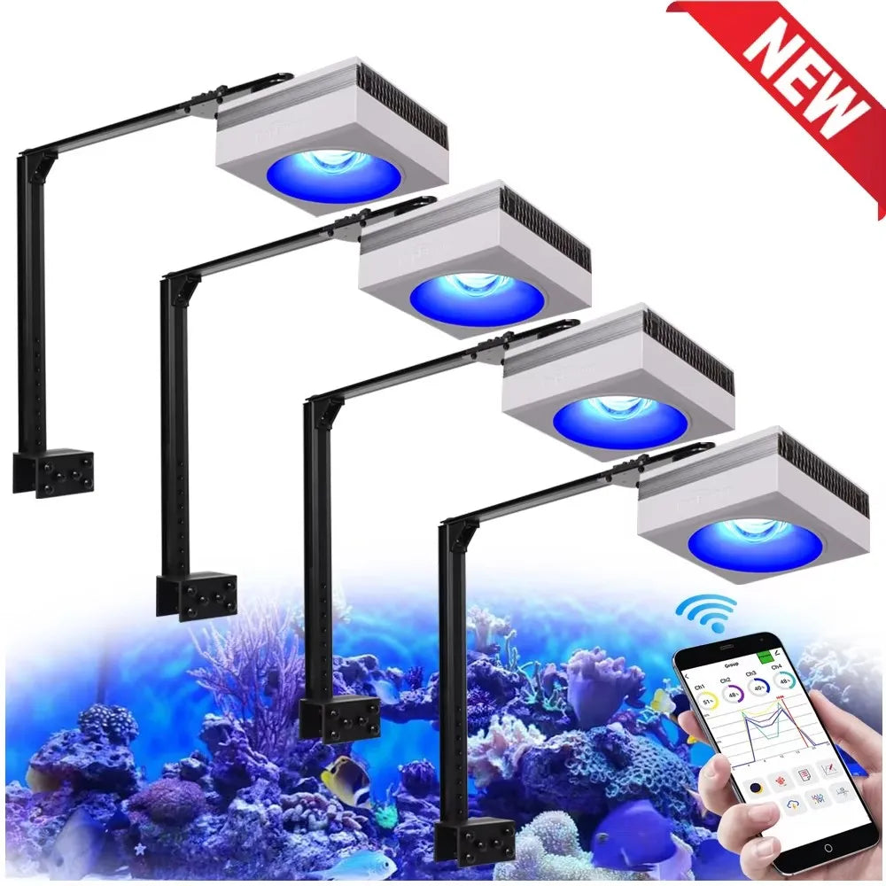 WiFi Led Aquarium Light Full Spectrum, Reef Light Aquarium Saltwater Coral Growing