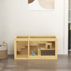 Extra Large Multi - Layer Cage Wooden with Pull - Out Tray And Openable Top