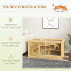 Extra Large Multi - Layer Cage Wooden with Pull - Out Tray And Openable Top