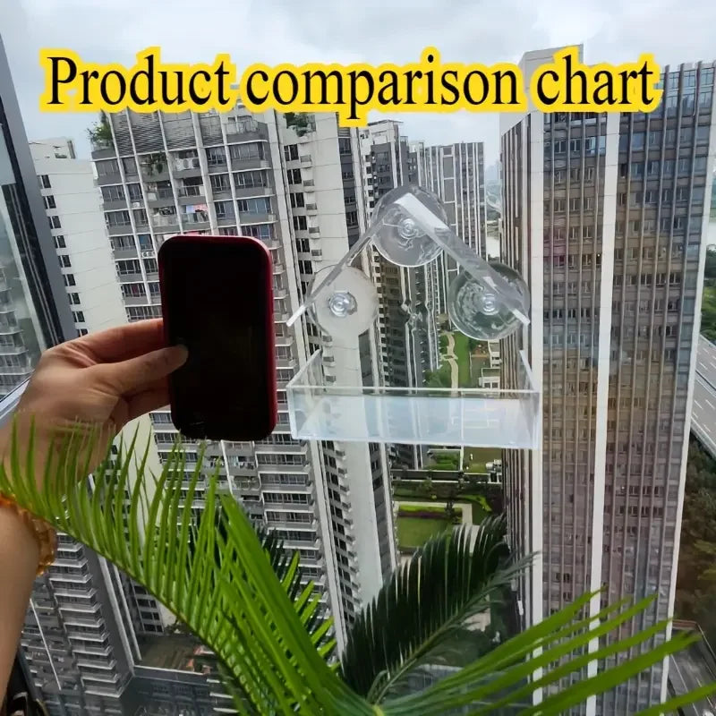 Transparent Bird Feeder Birds House for Outdoor Window