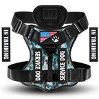 Service Dog Harness, Reflective Dog Vest with 5 PCS Patches, Adjustable Soft