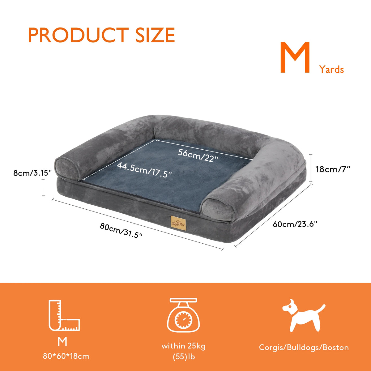 Dog Bed Extra Large Sleeping Bed Cushion, Washable Cover Soft Sponge Foam