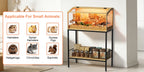 80x39x116cm Wooden Hamster Cage Built-in LED Habitat
