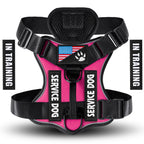 Service Dog Harness, Reflective Dog Vest with 5 PCS Patches, Adjustable Soft