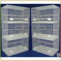 Lot of 6 Breeding Bird Carrier Cage for Parakeet Canary Finch Loverbird (White)