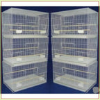 Lot of 6 Breeding Bird Carrier Cage for Parakeet Canary Finch Loverbird (White)