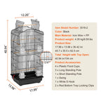 Open Top Large Parrot Bird Cage Hanging Bird Cage