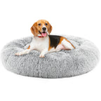Anti-Slip Round Fluffy Calming Washable Dog Bed