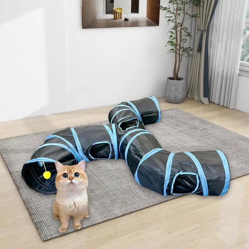 Cat Toy Tunnel Indoor Cat Hide Interactive Play Tunnel Tube