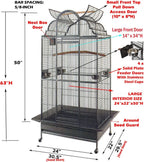 Large Elegance and Durable Wrought Iron Rolling Cage,