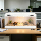 Reptile Terrarium w/ Temperature Control, Dual Zone Thermostat & for Gecko Snake Turtle