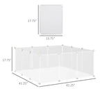 Small Animal Pet Playpen, 12 Panels, 18" x 14"