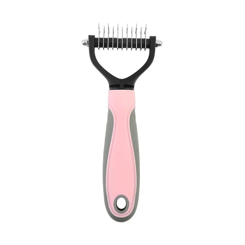 Cat Hair Removal Comb Dog Hair Removal Stainless Steel Double Sided Pet Grooming Brush