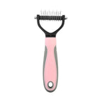 Cat Hair Removal Comb Dog Hair Removal Stainless Steel Double Sided Pet Grooming Brush