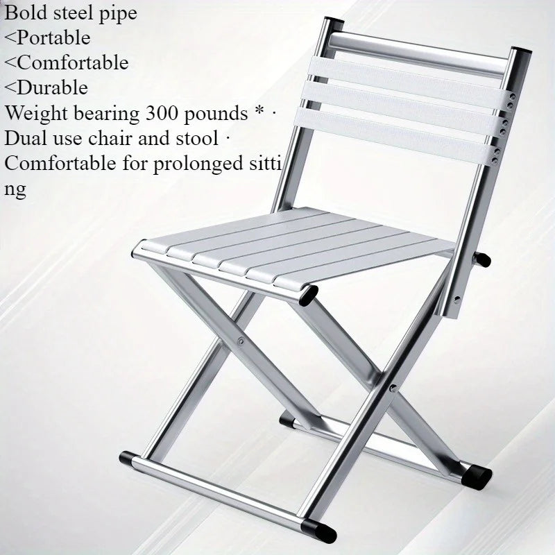 Outdoor portable folding stool, dual-purpose fishing stool, camping barbecue stool