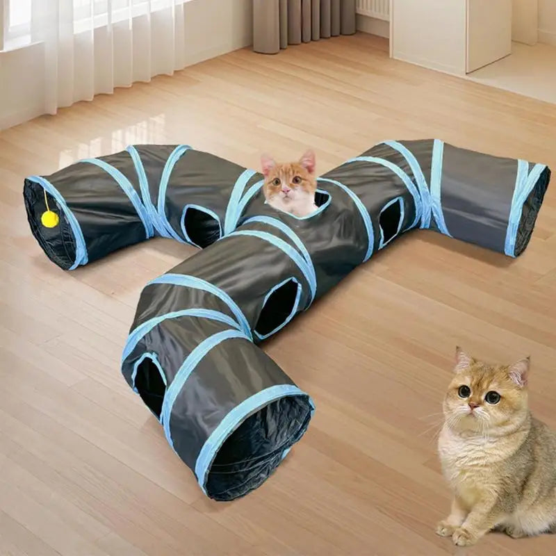 Cat Toy Tunnel Indoor Cat Hide Interactive Play Tunnel Tube