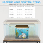 20-29 Gallon Fish Tank Stand, 3-Tier Adjustable Stand, Reptile Breeder Turtle Terrarium