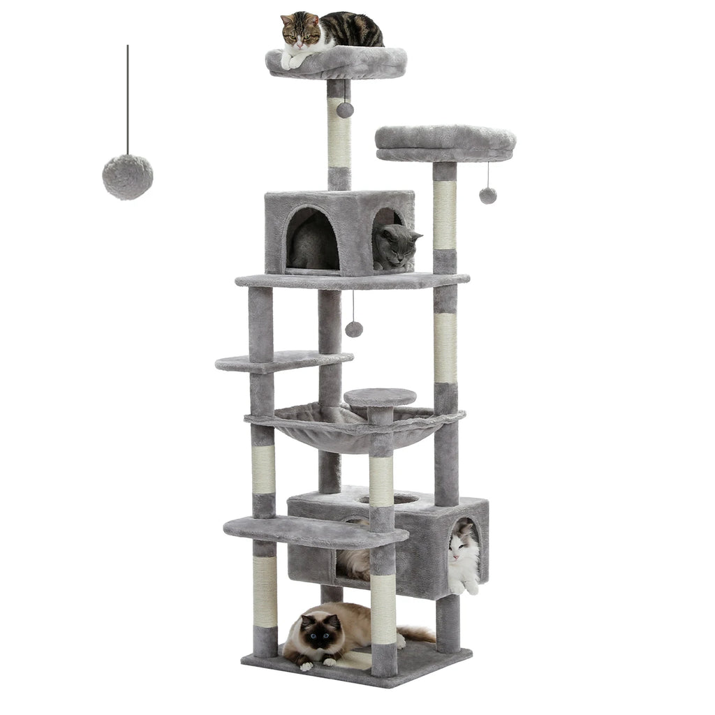 Large Cat Tree and Tower for Indoor Cats With Scratching Posts