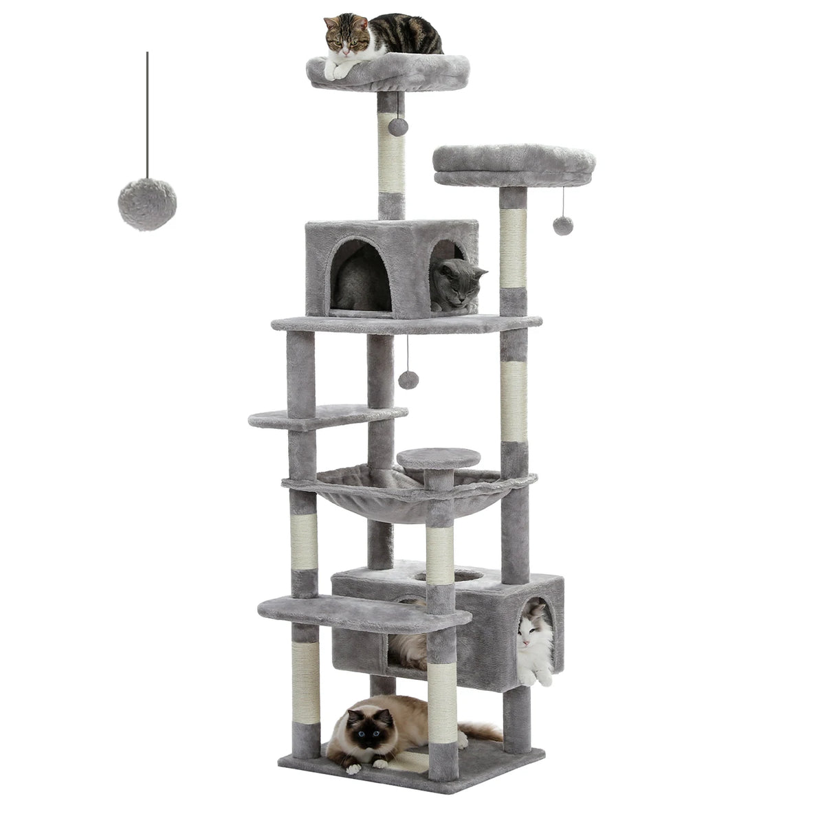 Large Cat Tree and Tower for Indoor Cats With Scratching Posts